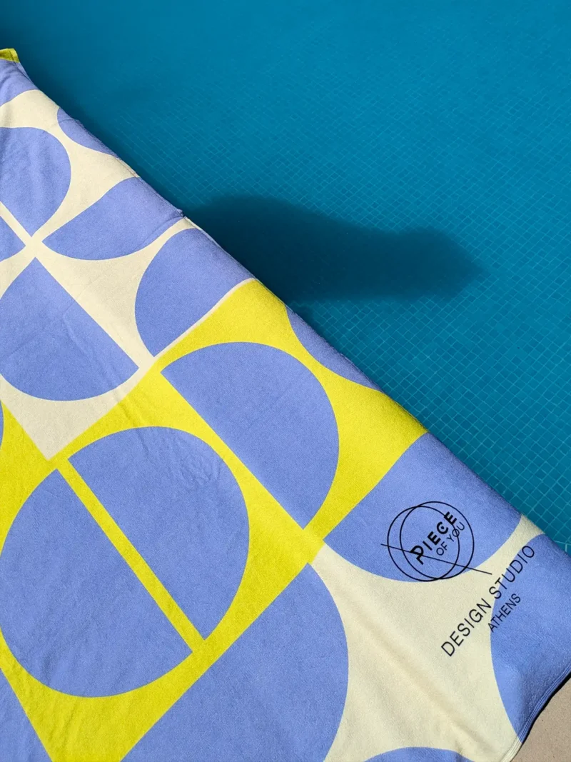 Towel 100% cotton , with fade resistant digital print , made in greece