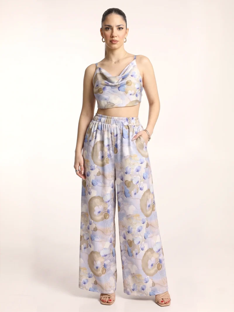 Purple Lathyrus Satin Pants